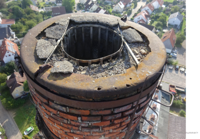 Schornsteinkrone des Maute Kamin